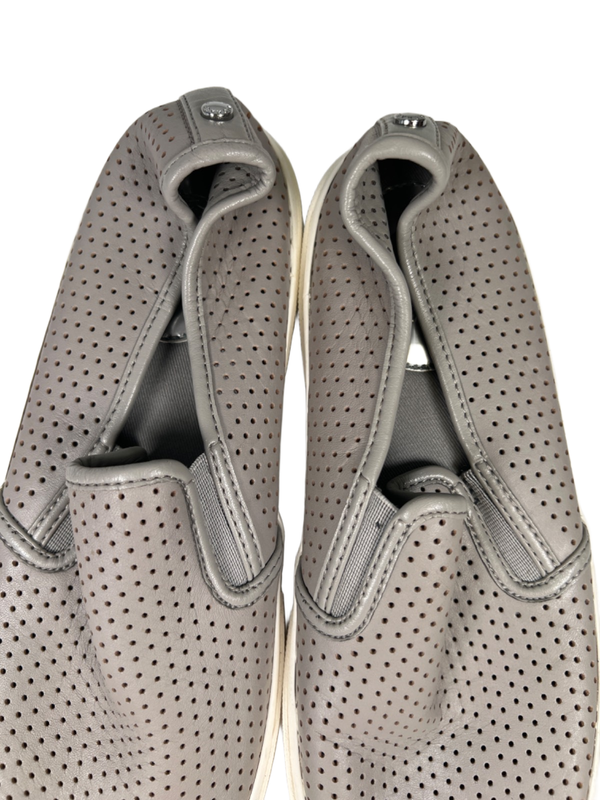 Michael Kors Women's Gray Perforated Leather Slip On Loafers - 8.5 image 3