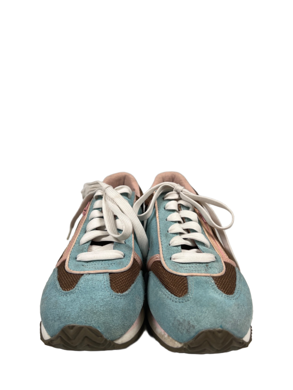 KangaROOS Women's Blue/Pink Lotus 28 Lace Up Casual Athletic Sneakers - 7 image 2