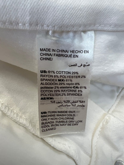 Chico's Women's White So Slimming Girlfriend Stretch Denim Shorts - 0.5/US 6 image 4