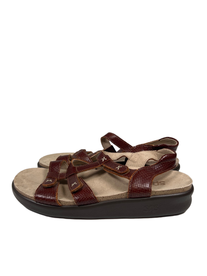 SAS Women's Brown Sorrento T-Strap Adjustable Slingback Sandals - 8 image 5