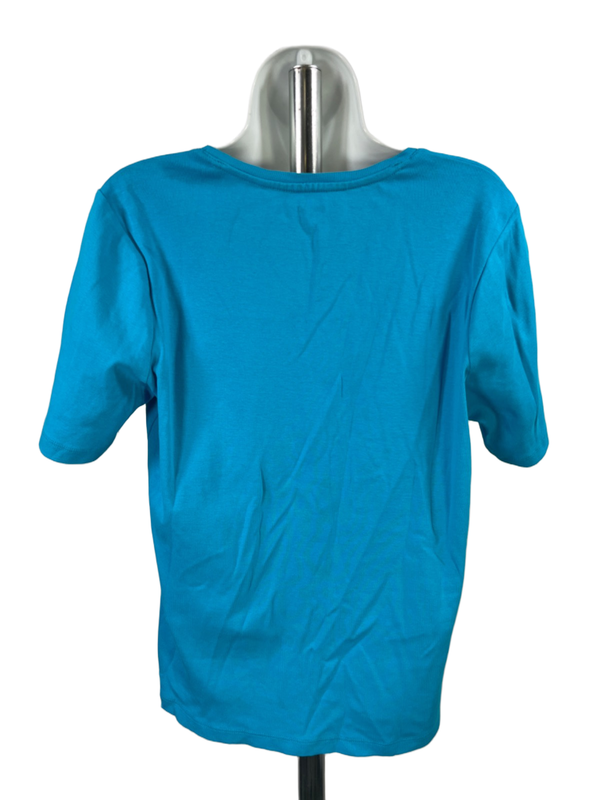 Chico's Women's Blue Short Sleeve Ultimate T-Shirt - 2/US L image 2
