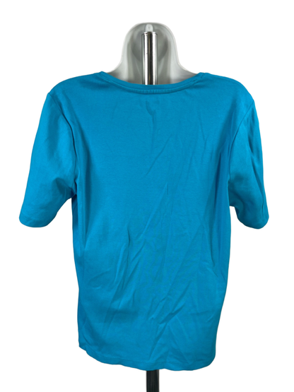 Chico's Women's Blue Short Sleeve Ultimate T-Shirt - 2/US L image 2