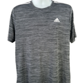 adidas Men's Gray Heathered Short Sleeve Aeroready Athletic T-Shirt - M