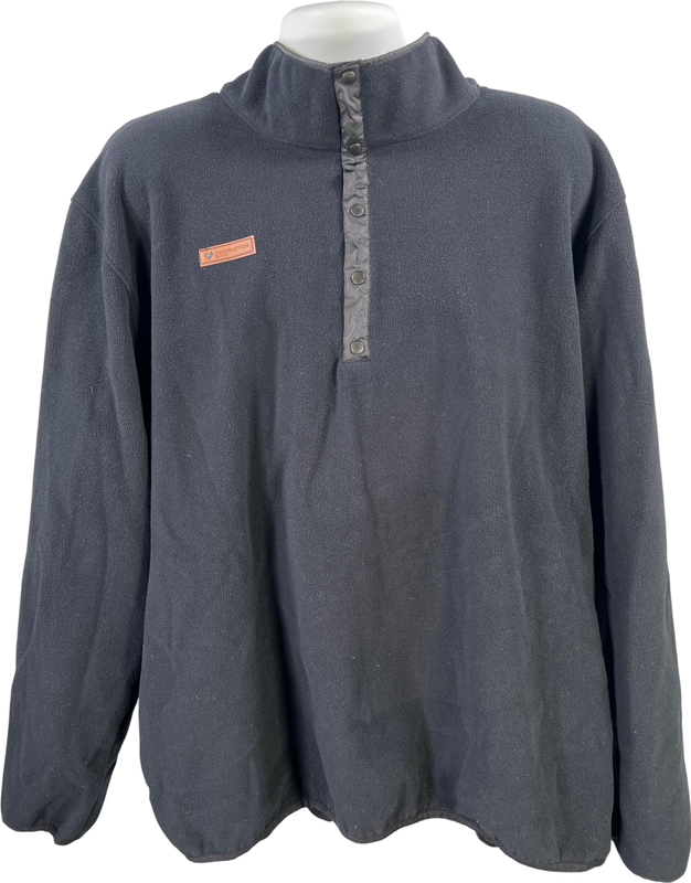 Obermeyer Men’s Black Long Sleeve Snap Button Pullover Fleece Jacket - XXL