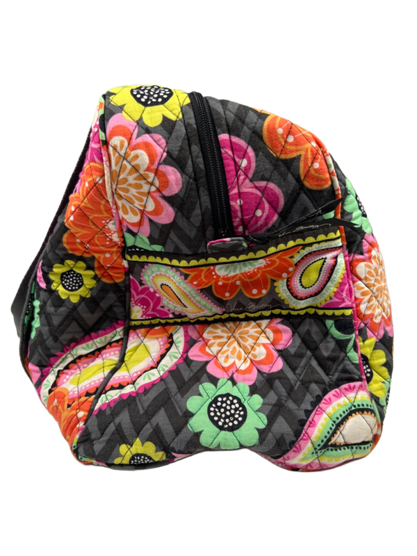 Vera Bradley Orange Ziggy Zinnia Floral Overnight Duffle Two Piece Bag Set image 5