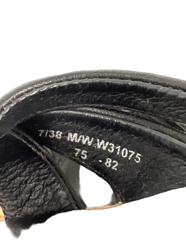 Born Women's Black Turbie Leather Cork Strappy Slide On Wedge Sandals - 7.5 image 7