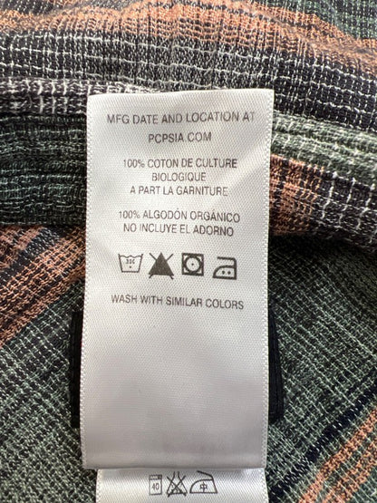 Patagonia Men's Green/Orange Plaid Organic Cotton Button Up Shirt - XL image 4