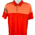 Adidas Men's Orange Short Sleeve Golf Polo Shirt - M