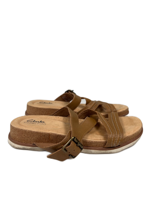 Clarks Women's Brown Brynn Madi Sand Interest Strappy Sandals - 9
