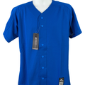 Mizuno Men's Blue Performance Elite Mesh Game Short Sleeve Baseball Jersey - S