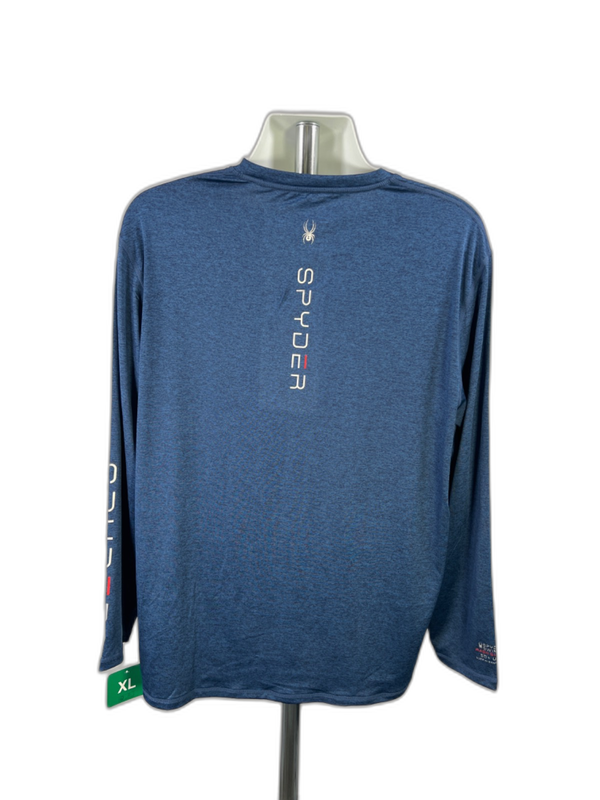 Spyder Swim Men's Blue Long Sleeve UPF Rash Guard Shirt - XL image 2