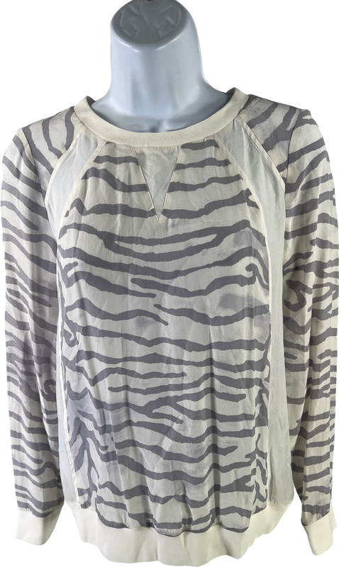 Rebecca Taylor Women’s White Long Sleeve Silk Top Shirt - 0