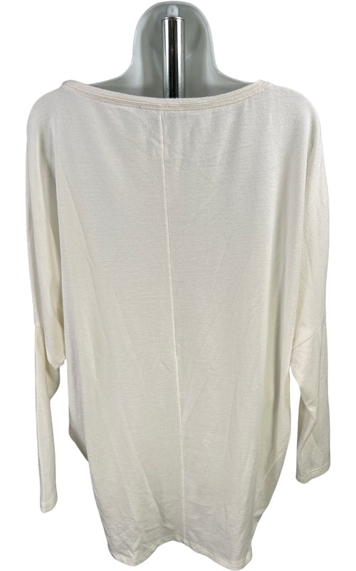White House Black Market Women’s Ivory/White Long Sleeve Sweater Shirt - S image 3