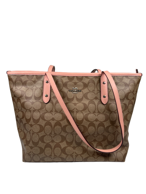 Coach Women's Khaki Petal Signature Canvas Tote Bag