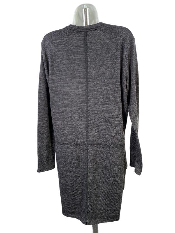 Athleta Women's Gray Destiny Technie Long Sleeve Knit Dress - M image 2