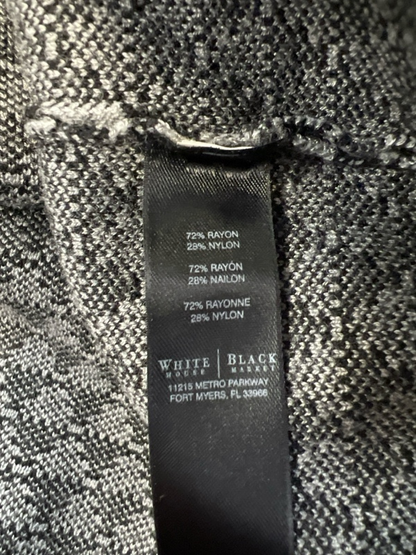 White House Black Market Women's Black/Gray 3/4 Sleeve Sweater - XL image 4