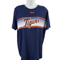 Under Armour Women's Blue/Orange MLB Detroit Tigers Short Sleeve Shirt - L