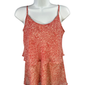 Cabi Women's Red/Beige Paprika Lined Tiered Cami Tank Top - S