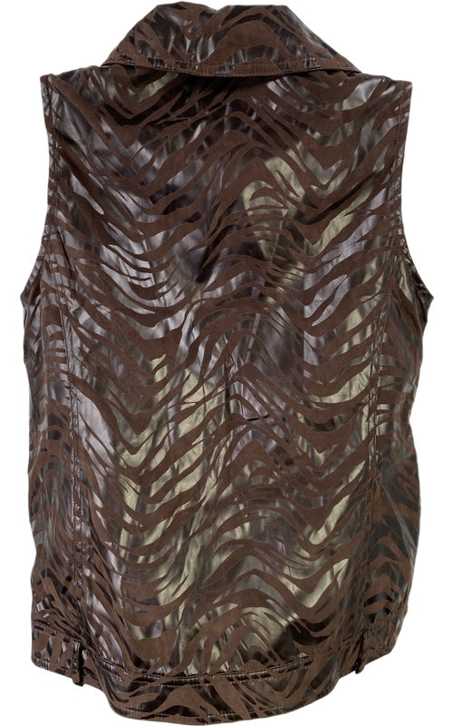 Zenergy by Chico’s Women’s Brown Sleeveless Full Zip Vest - 0/US S image 3