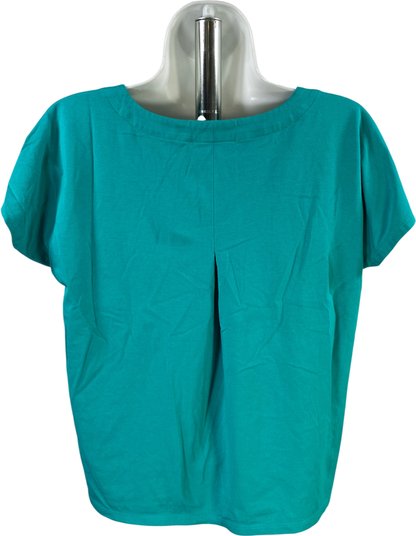 J.Jill Women’s Blue Scoop Neck Cap Sleeve T-Shirt - XS Petite image 2