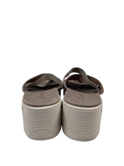 Skechers Women's Gray/Taupe Luxefoam Strappy Slide On Platform Sandals - 8 image 4