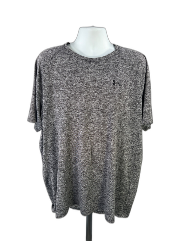Under Armour Men's Black Heathered Short Sleeve Tech Active Shirt - 2XL Tall