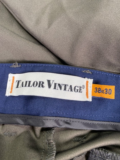 Tailor Vintage Men's Gray Canaan Slim Snap Button Performance Tech Pants - 38 image 3