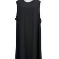 Nicole Miller Women's Black Ruffle Trim Sleeveless Midi Dress - 3X Plus