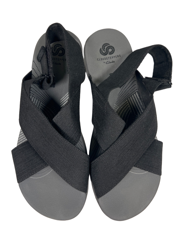 Clarks Cloudsteppers Women's Black Slingback Open Toe Sandals - 7.5 image 3