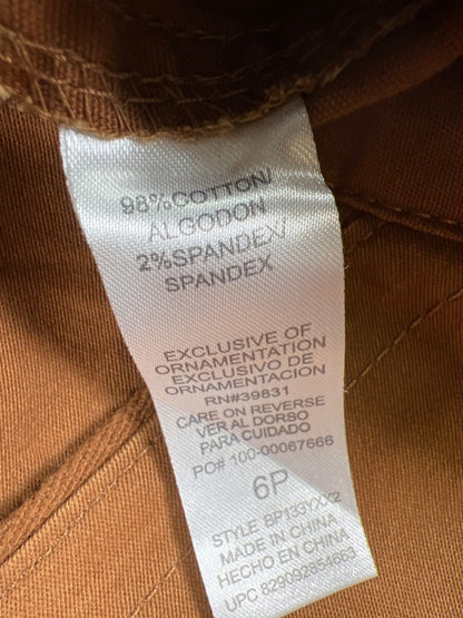 Democracy Women's Brown High Rise Stretch Skinny Jean Pants - 6 Petite image 4