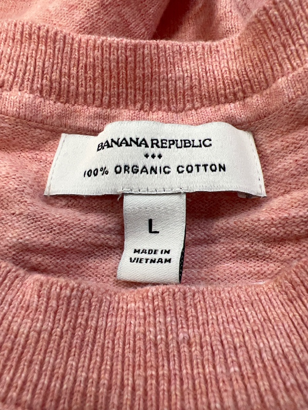 Banana Republic Women's Pink Long Sleeve Cotton Sweater Shirt - L image 3