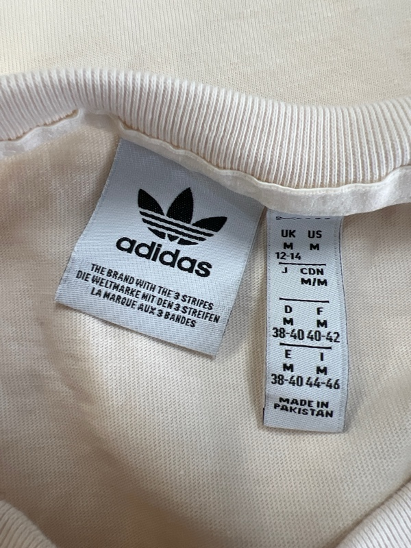 adidas Originals Women's Beige Essentials Boyfriend T-Shirt - M image 3