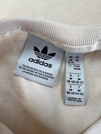 adidas Originals Women's Beige Essentials Boyfriend T-Shirt - M image 3