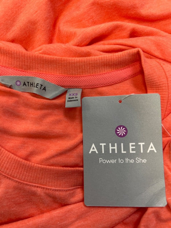 Athleta Women's Orange/Pink Heather Short Sleeve Topanga Tee Dress - XXS image 3