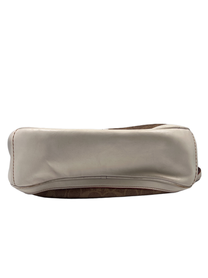 Coach Women's Brown/Ivory Coated Canvas Sutton Hobo Shoulder Bag Purse image 5