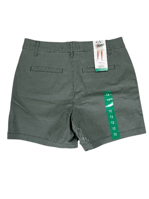 Glorida Vanderbilt Women's Green Stretch Twill Shorts - 12 image 2
