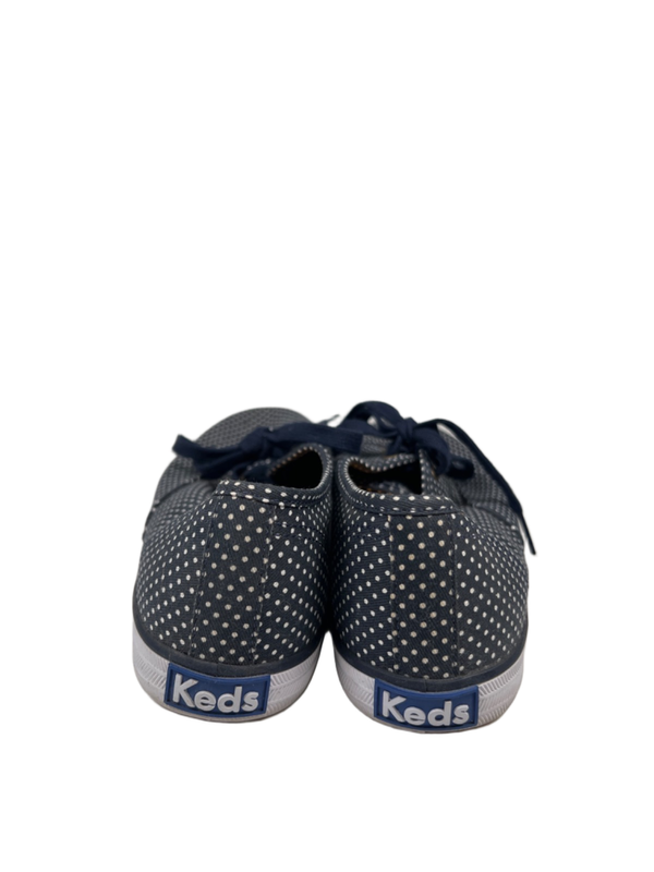 Keds Women's Blue/White Champion Canvas Polka Dot Lace Up Sneakers - 8 image 4