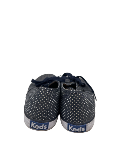Keds Women's Blue/White Champion Canvas Polka Dot Lace Up Sneakers - 8 image 4