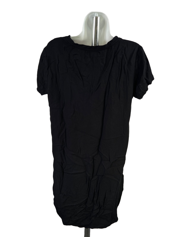 Cloth and Stone Women's Black Short Sleeve V-Neck Hi-Low Tunic T-Shirt - M image 2