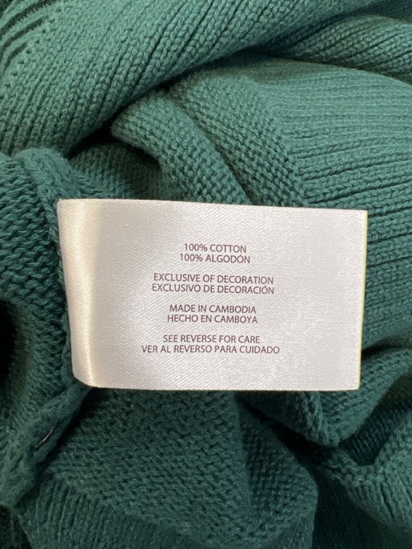 GAP Women's Green Cotton Crewneck Knit Long Sleeve Sweater - XL image 4