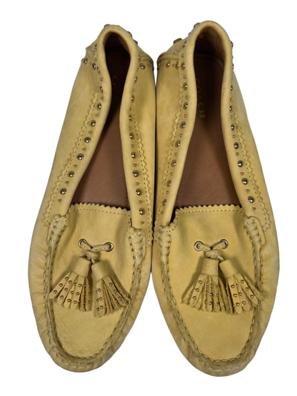 Coach Women's Yellow Norfolk Embellished Tassle Moccasin Loafers - 39/US 7 image 3