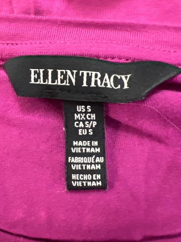 Ellen Tracy Women's Purple Hi-Low Short Sleeve Tee Shirt - S image 3