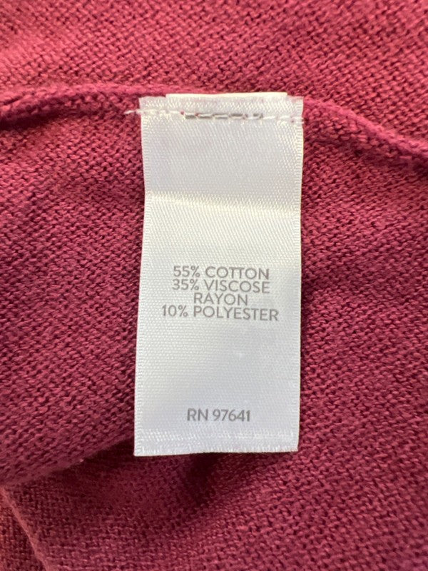 Pure J.Jill Women's Red 3/4 Sleeve V-Neck Sweater - L image 4