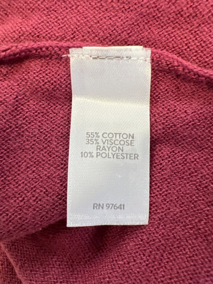 Pure J.Jill Women's Red 3/4 Sleeve V-Neck Sweater - L image 4