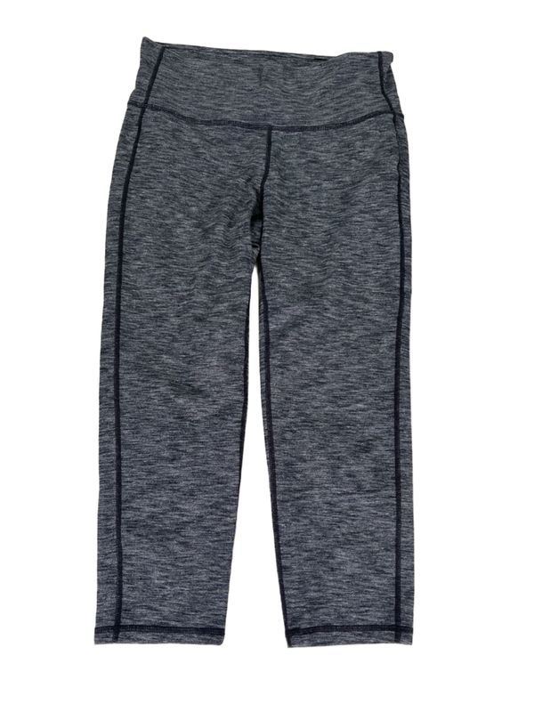 Athleta Women's Gray Heathered High Rise Chaturanga Capri Leggings - S