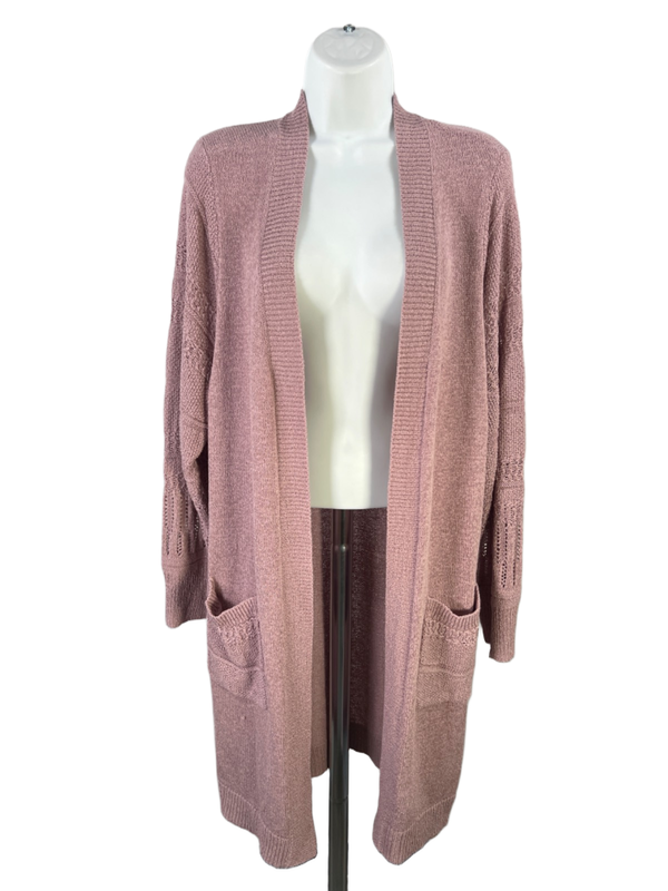 Torrid Women's Purple Knit Long Sleeve Open Front Cardigan Sweater - 2 Plus
