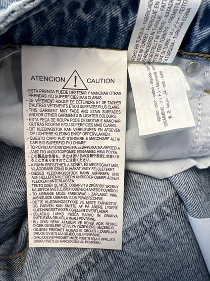 Zara Women's Light Wash Button Fly Straight Leg Mid Rise Ankle Denim Jeans - 4 image 4
