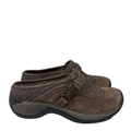Merrell Women's Gray/Taupe Ortholite Encore SIdestep Slide On Mules - 7