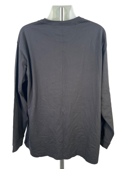 Duluth Trading Men's Black Cotton Longtail Long Sleeve Tee Shirt - XL image 2