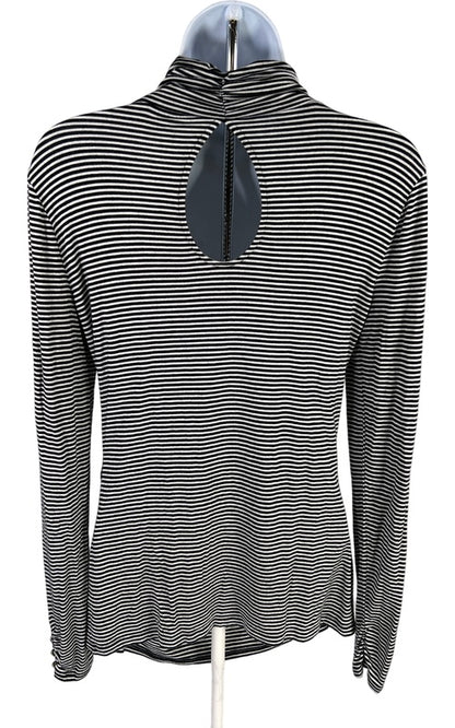 White House Black Market Women’s Black Striped Long Sleeve Shirt - S image 3
